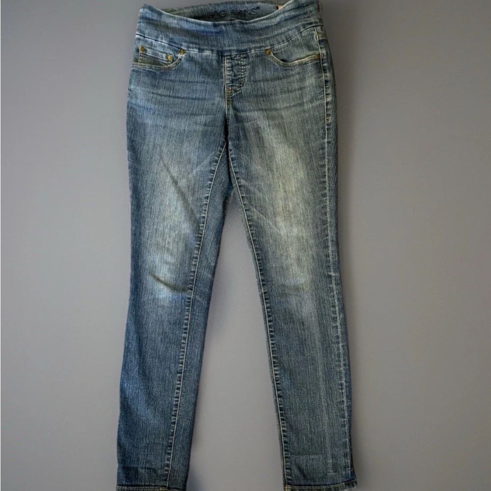 JAG Jeans Womens Size 6 Medium Blue Wash High Rise Skinny Ankle Pull On Denim